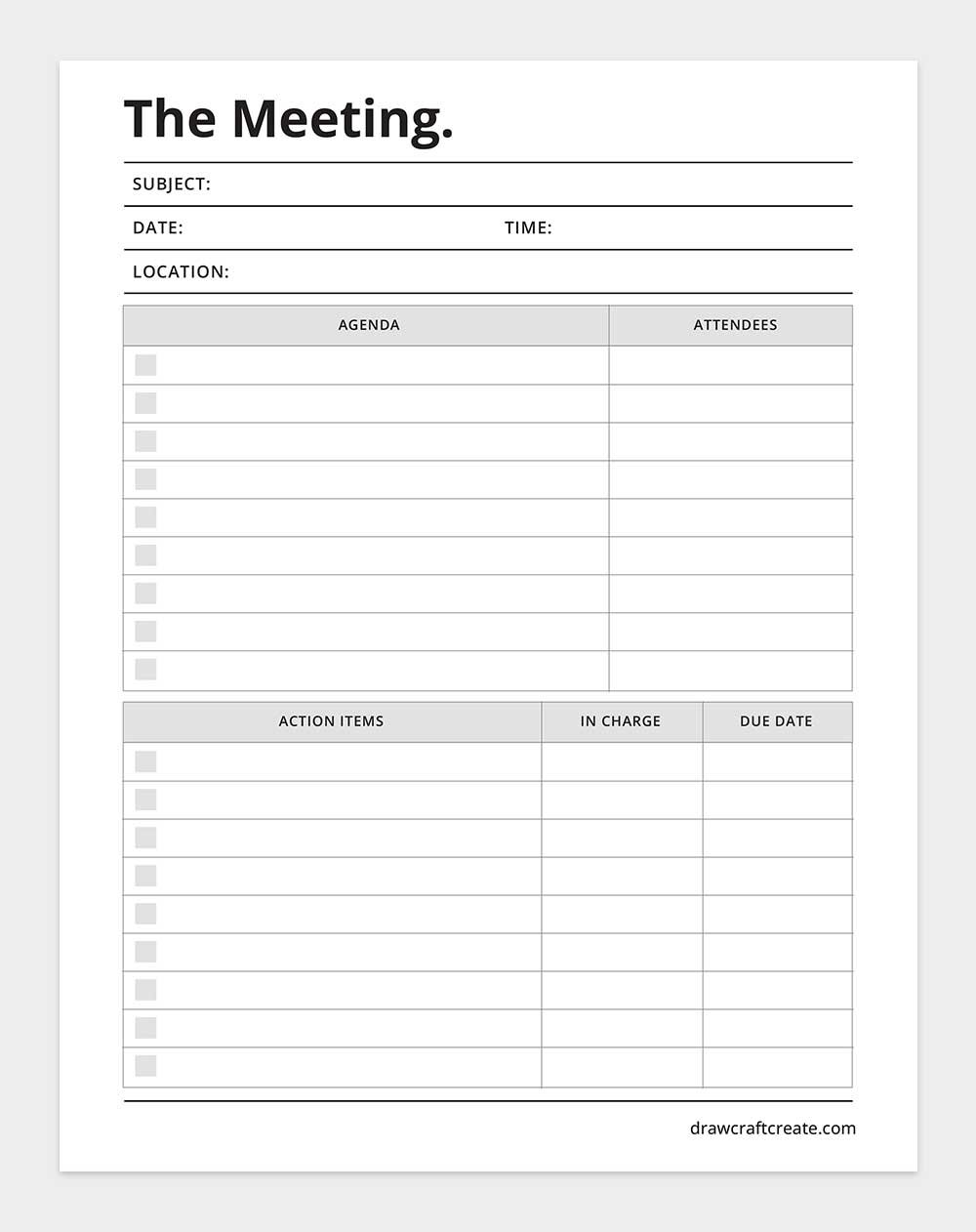meeting template