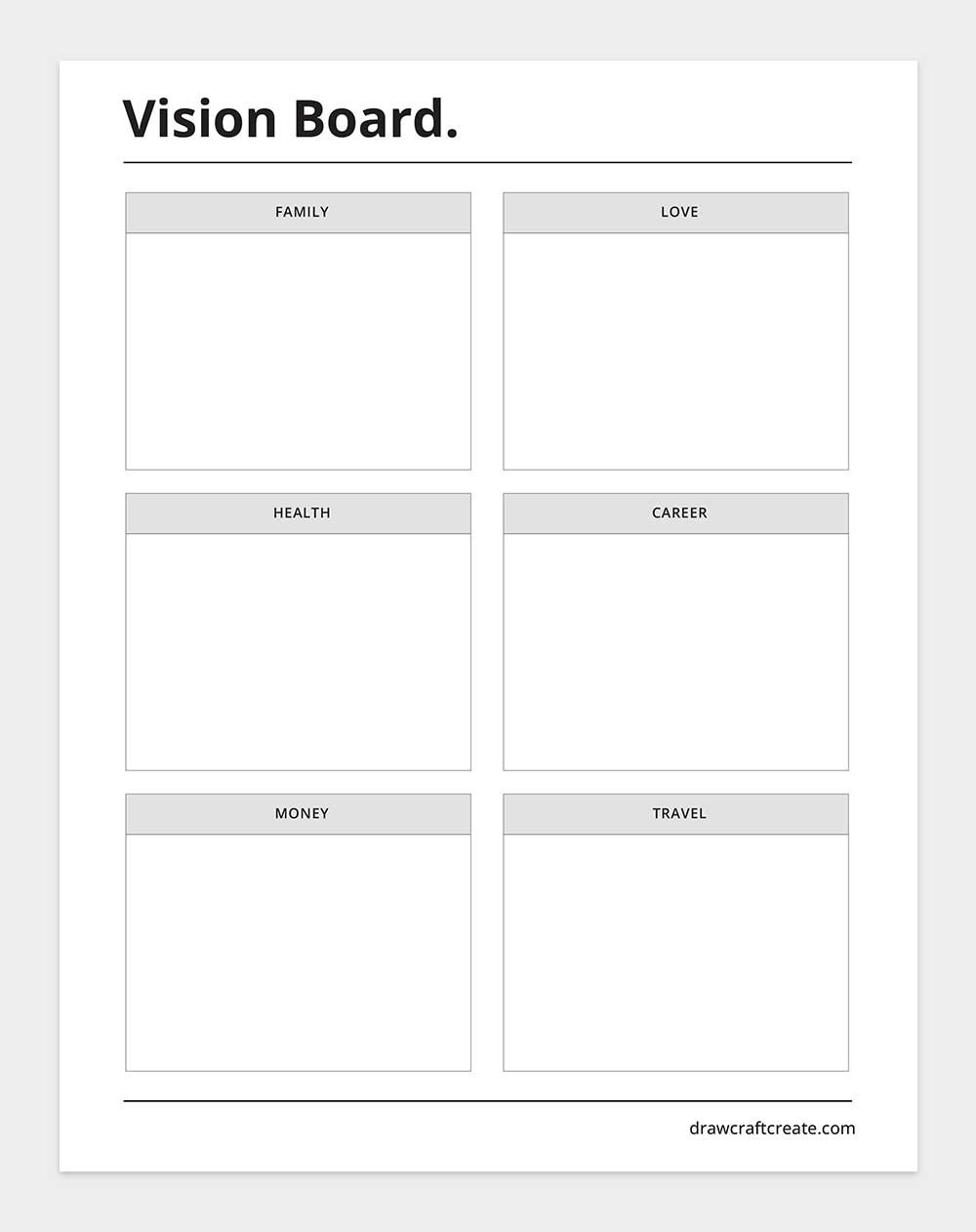vision board template