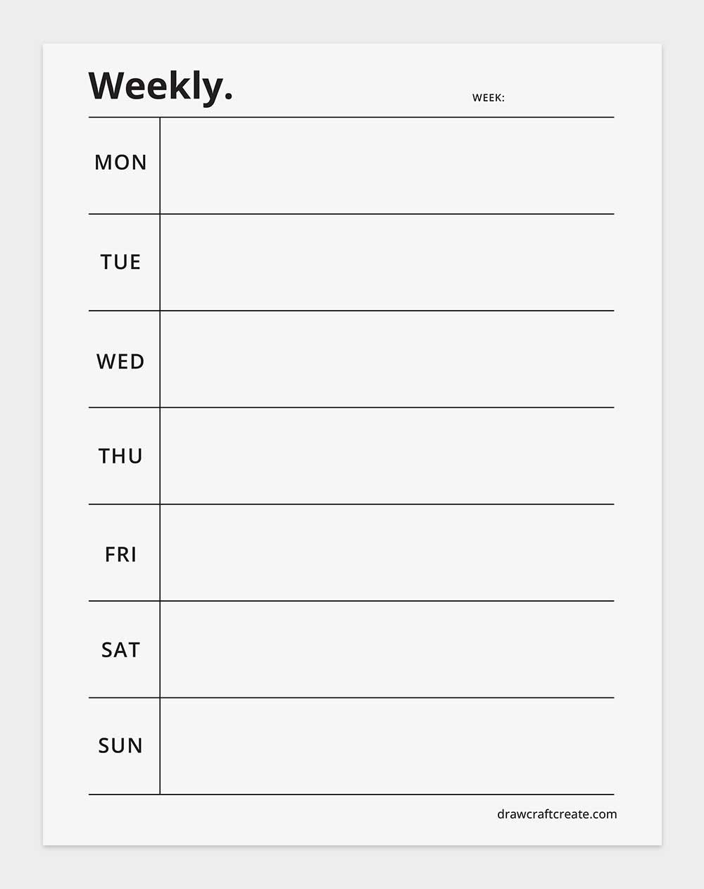 weekly planner