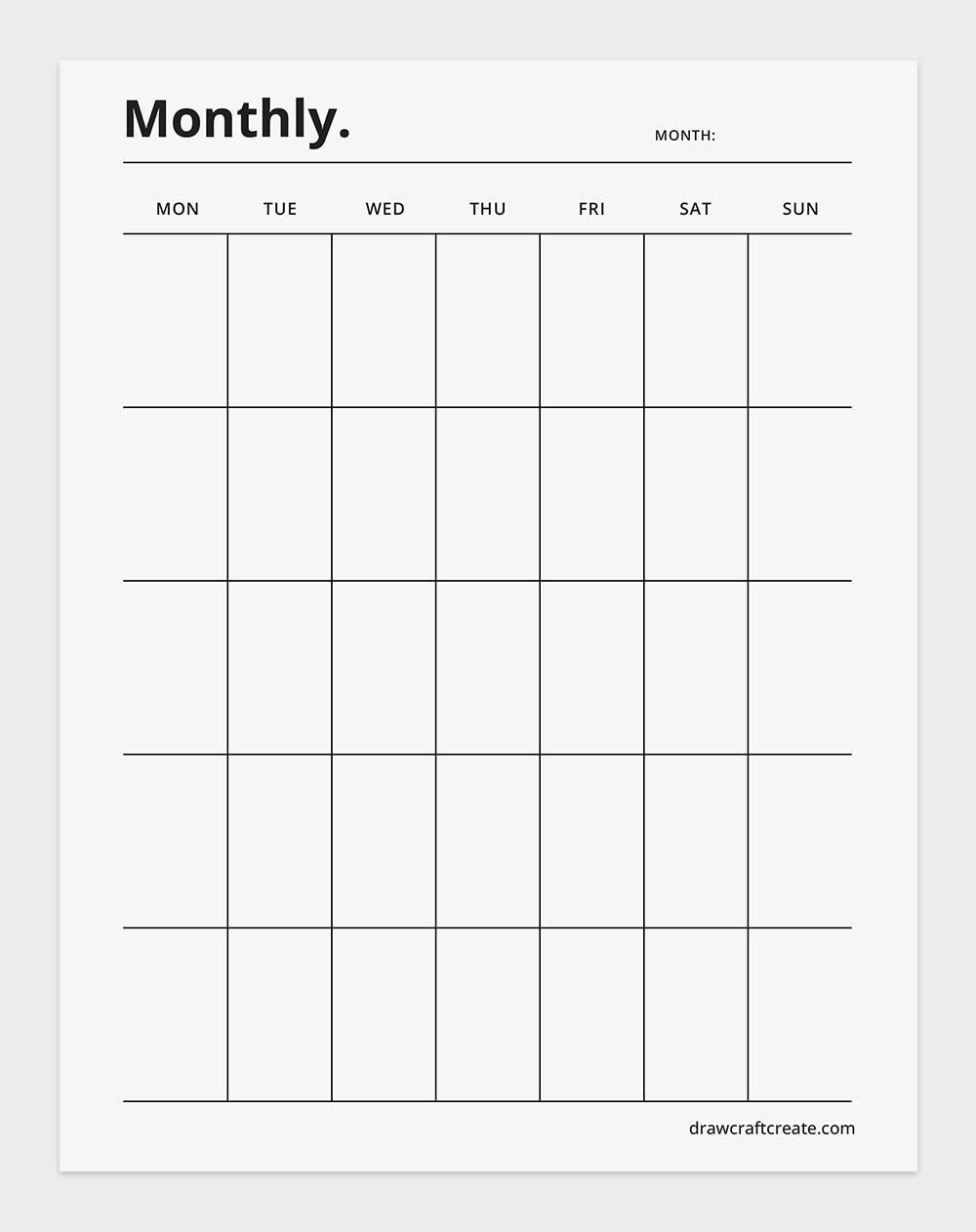 monthly planner
