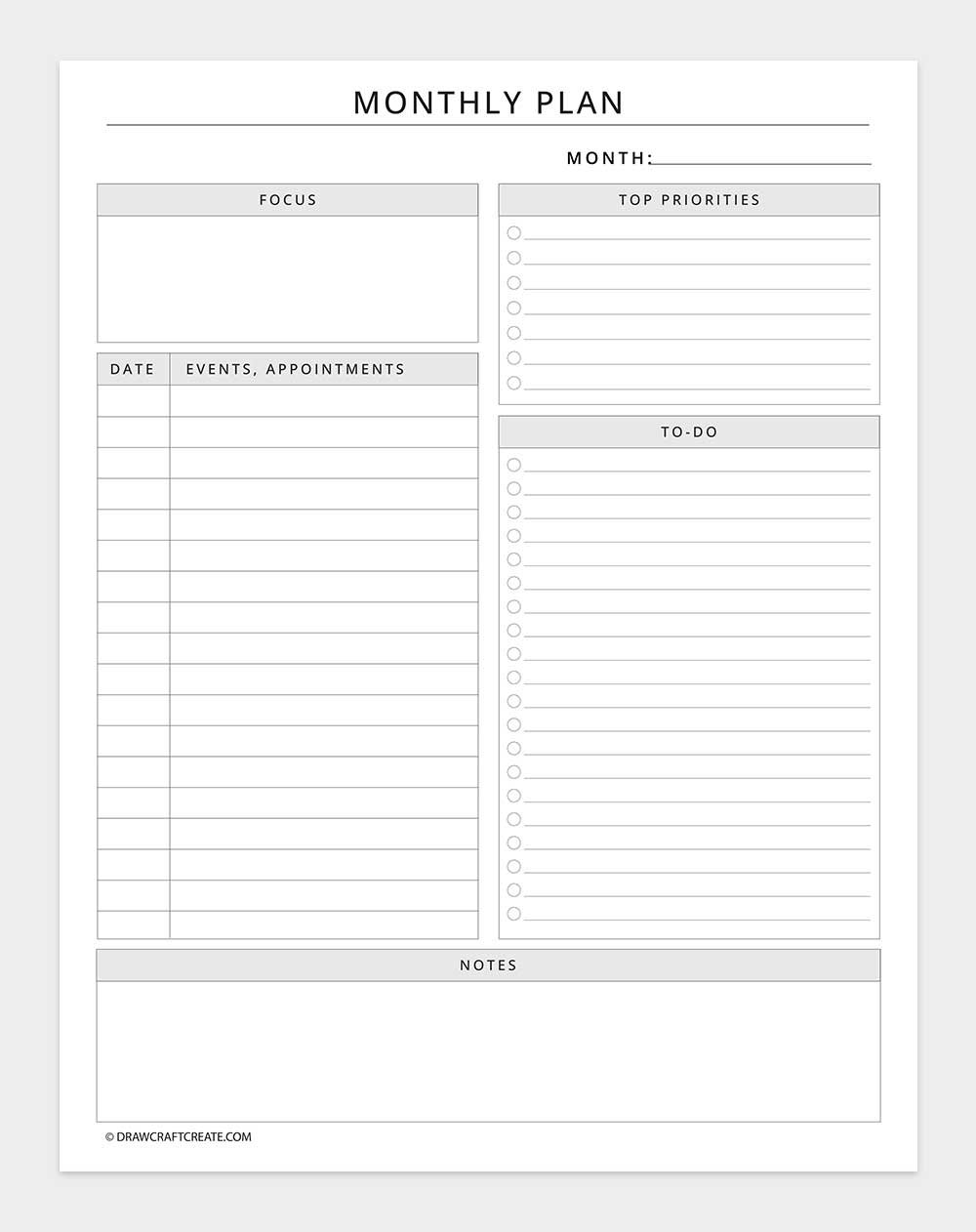 monthly plan