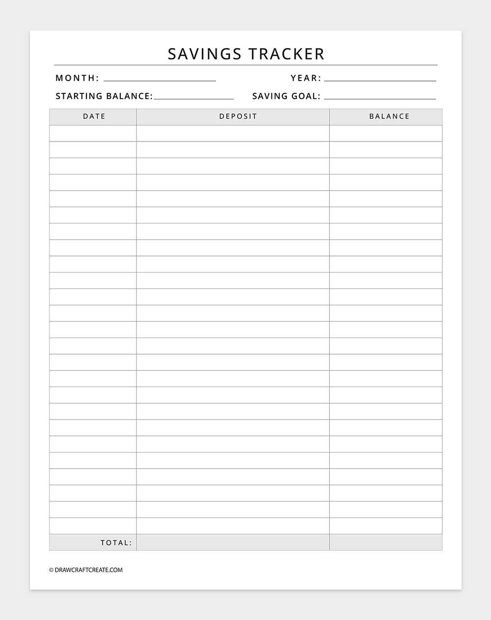 savings tracker