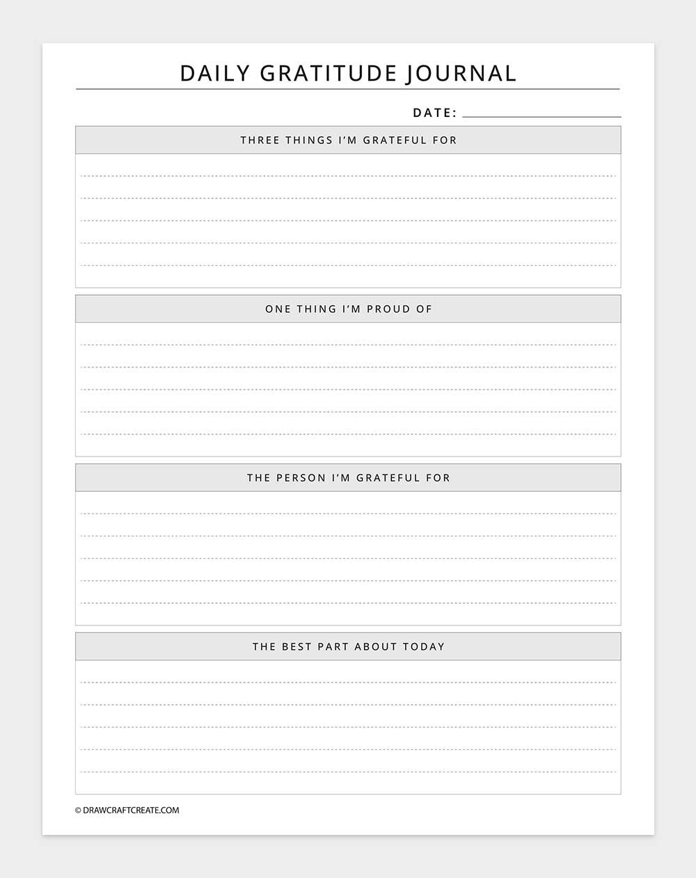 daily gratitude journal