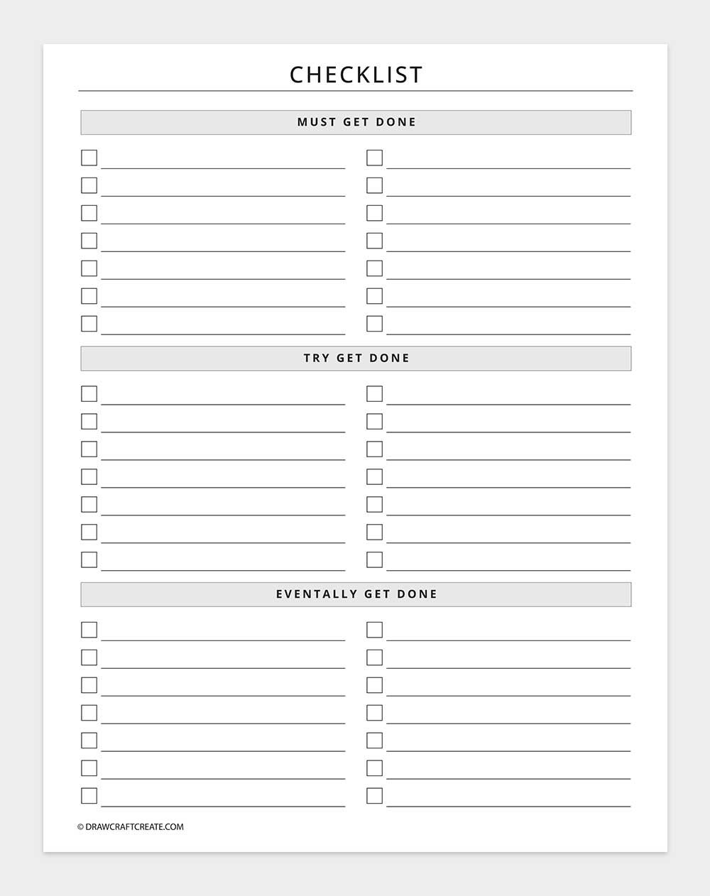 checklist template