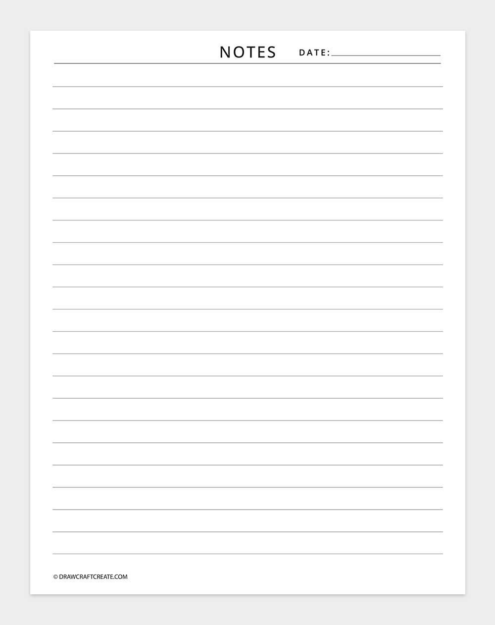 notes template