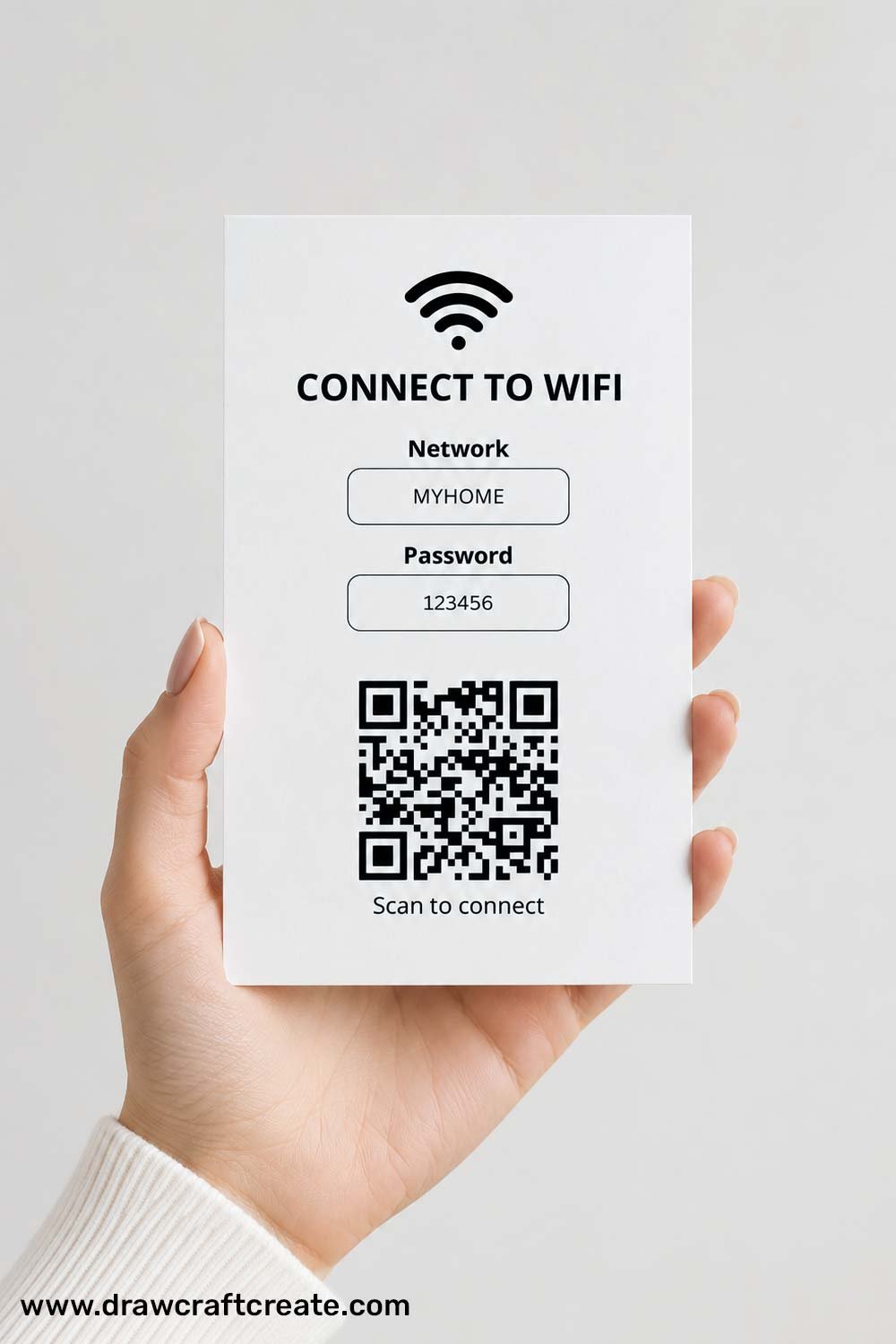 WiFi QR Code Sign
