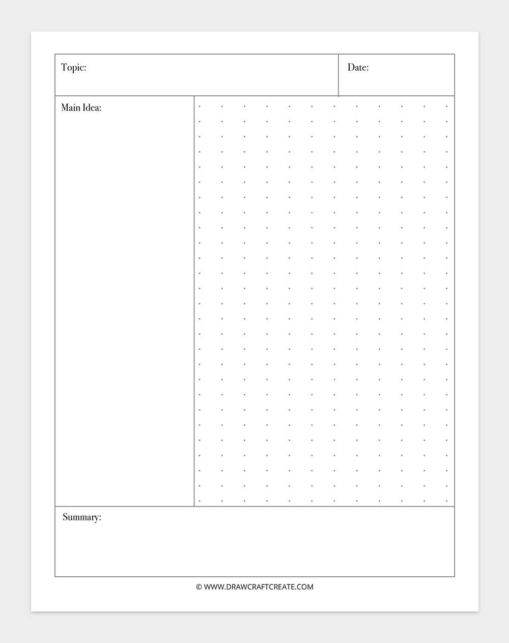 printable cornell notes template