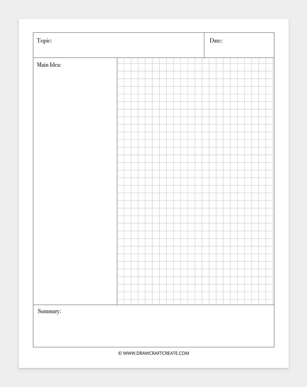 printable cornell notes template