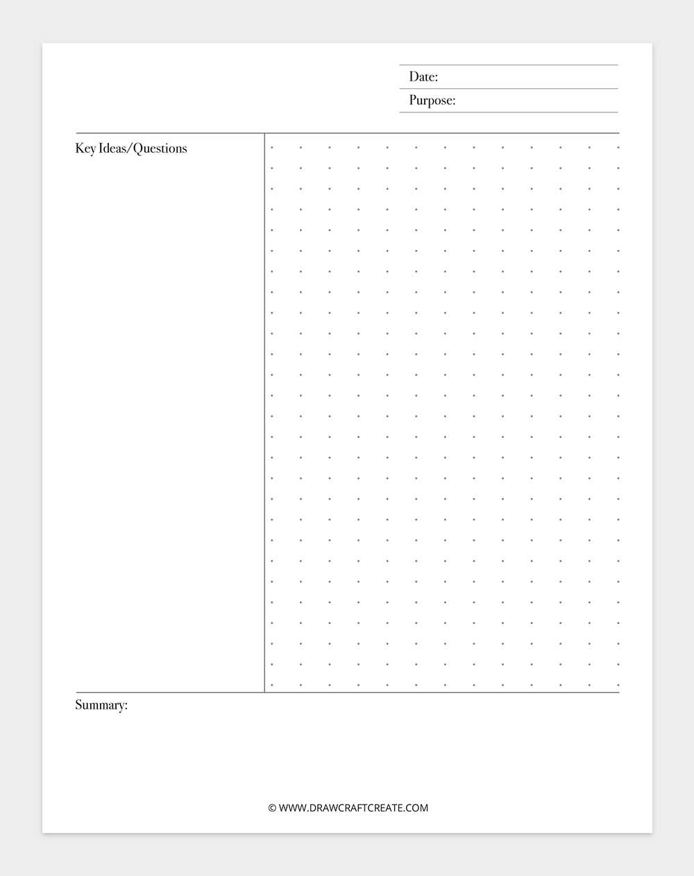 printable cornell notes template