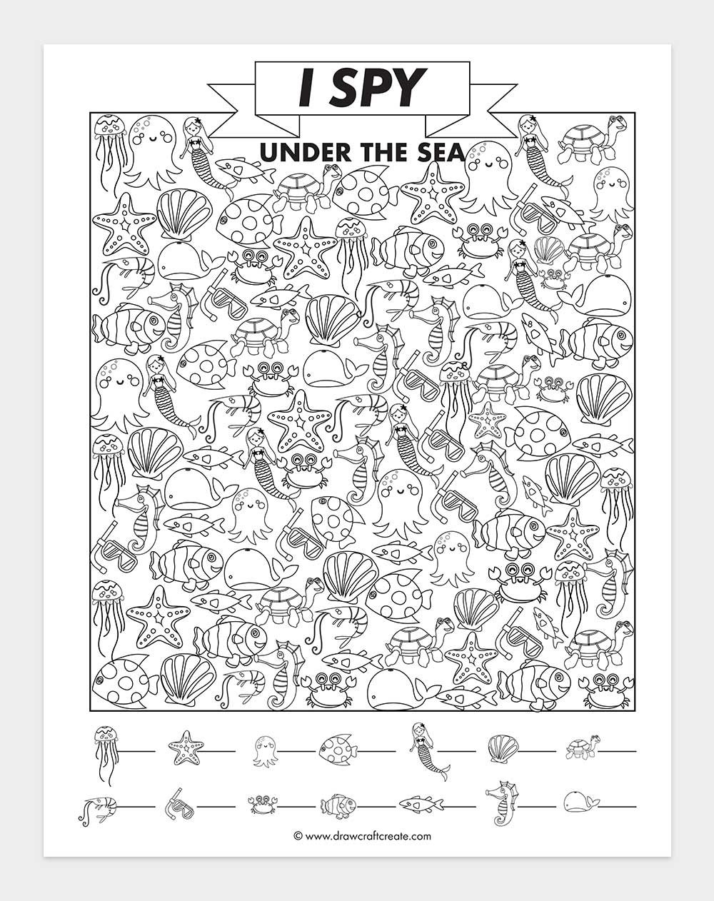 printable i spy under the sea