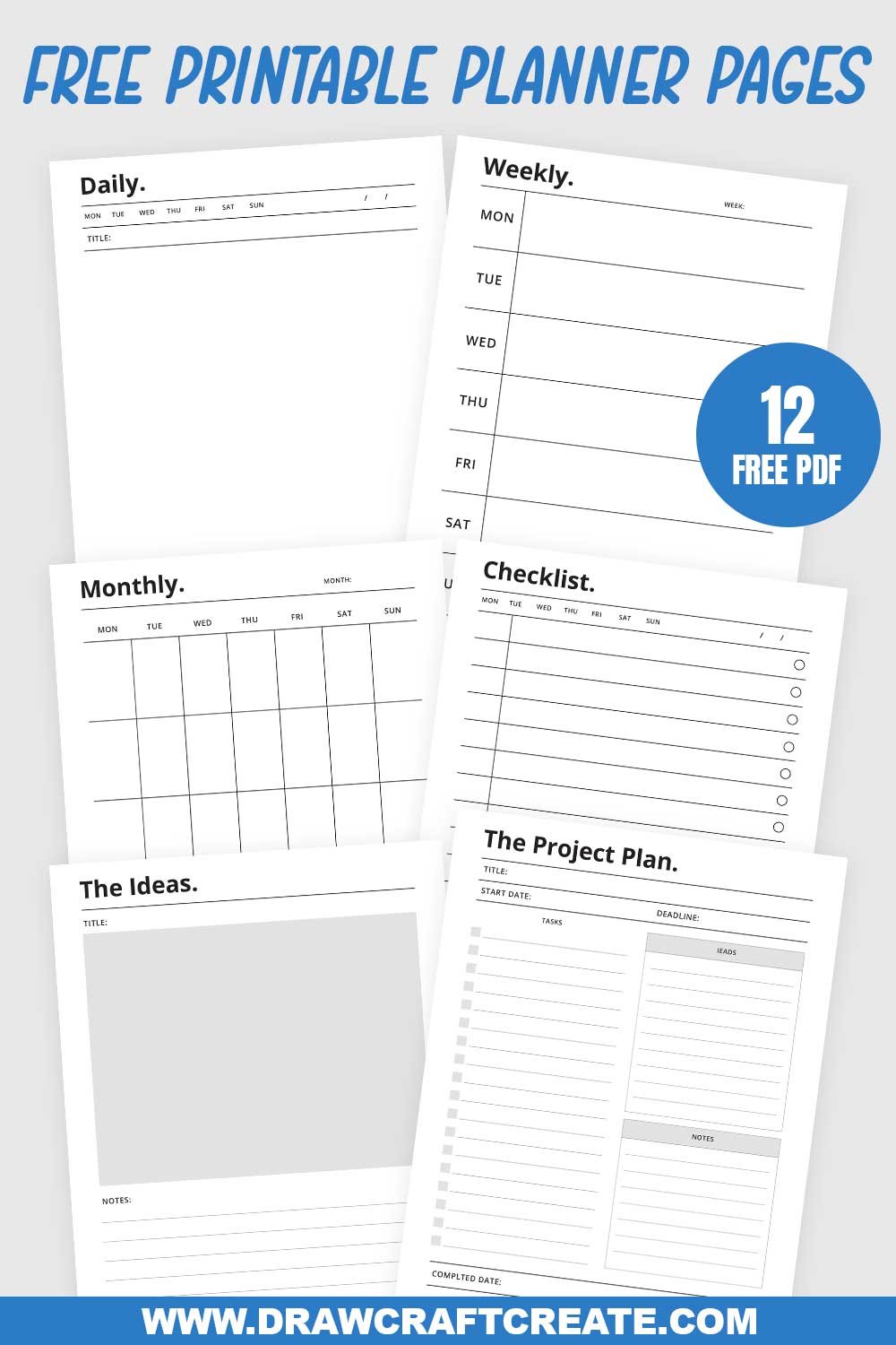 printable planner pages
