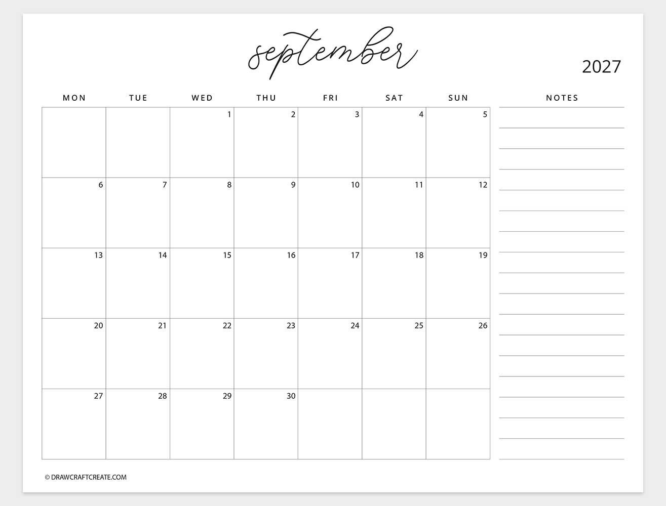 april 2027 calendar sunday start