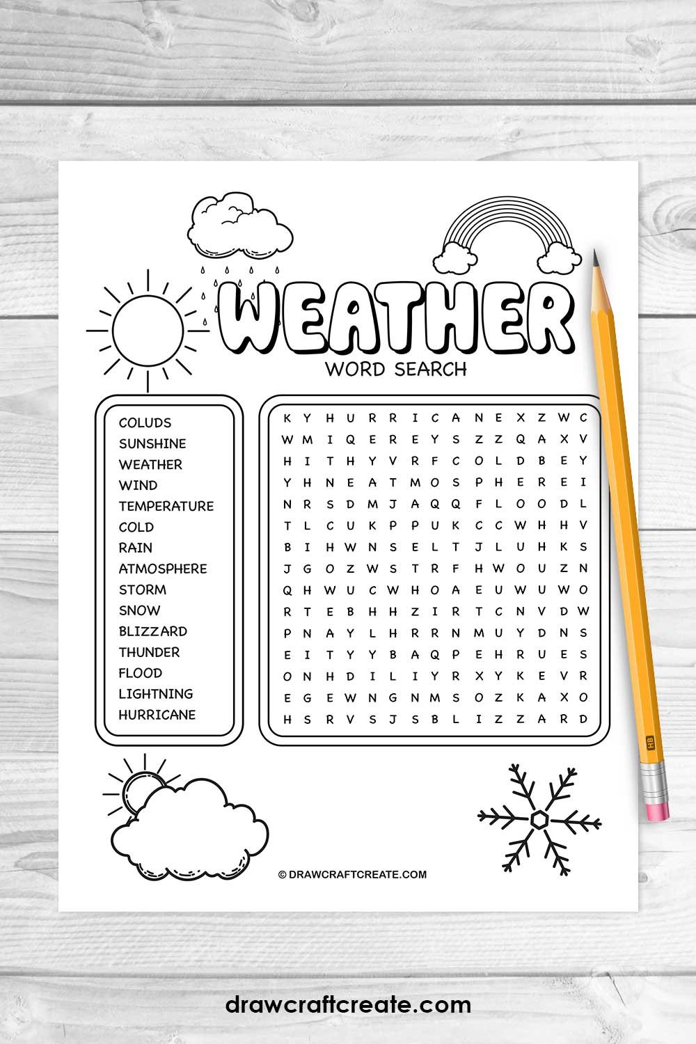 weather word search