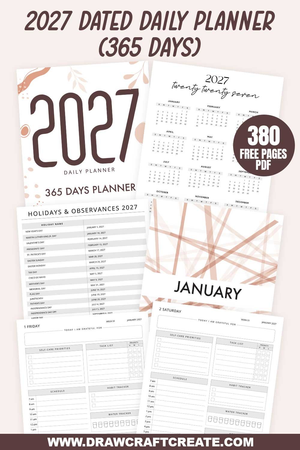 2027 Dated Daily Planner
