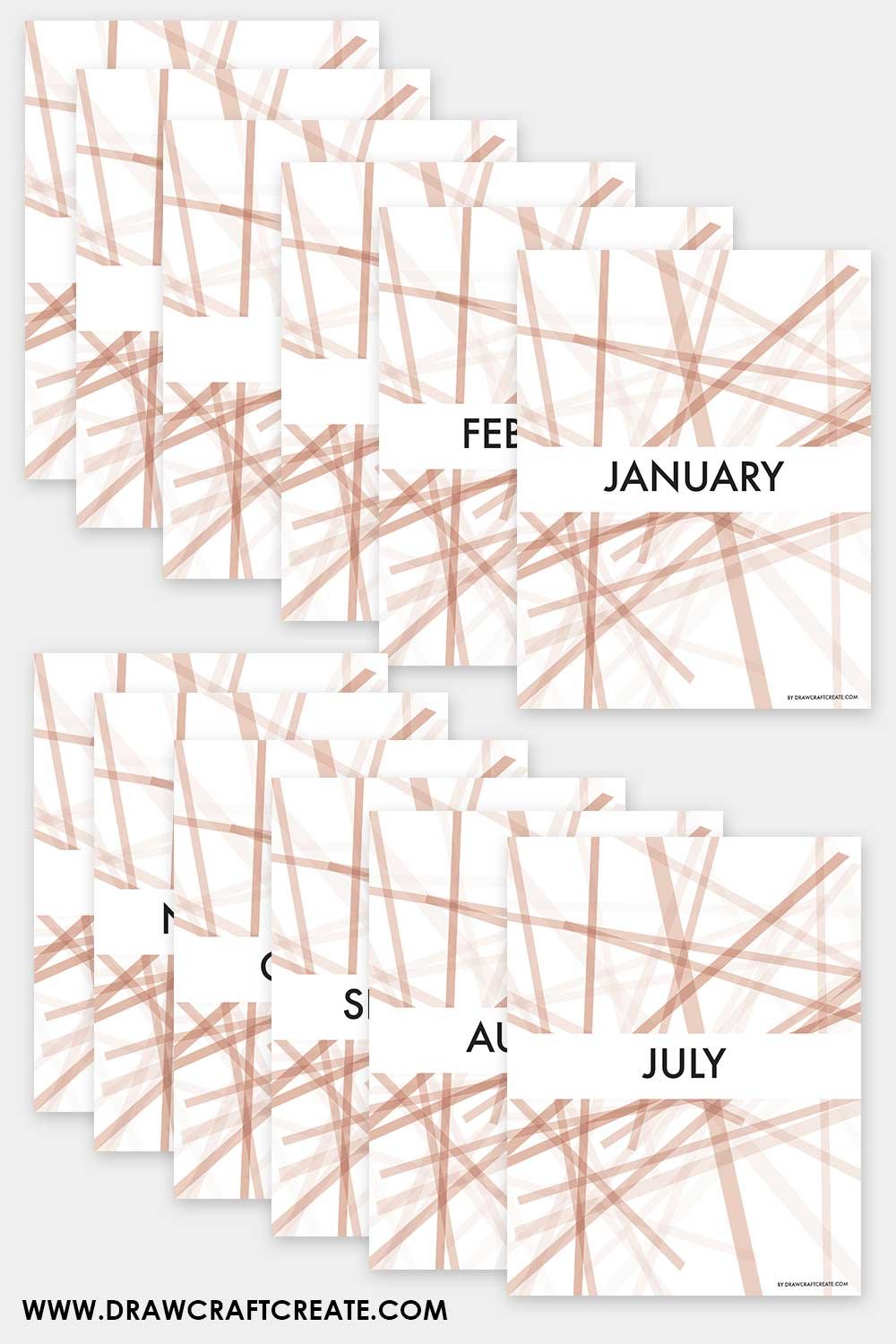 2027 dated daily planner month divider