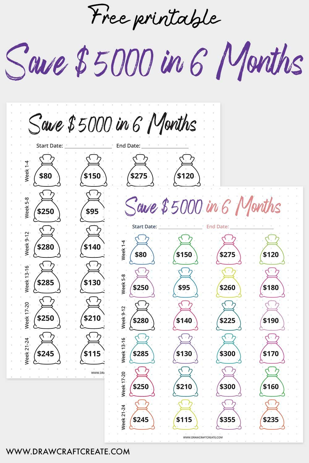 5000 saving challenge