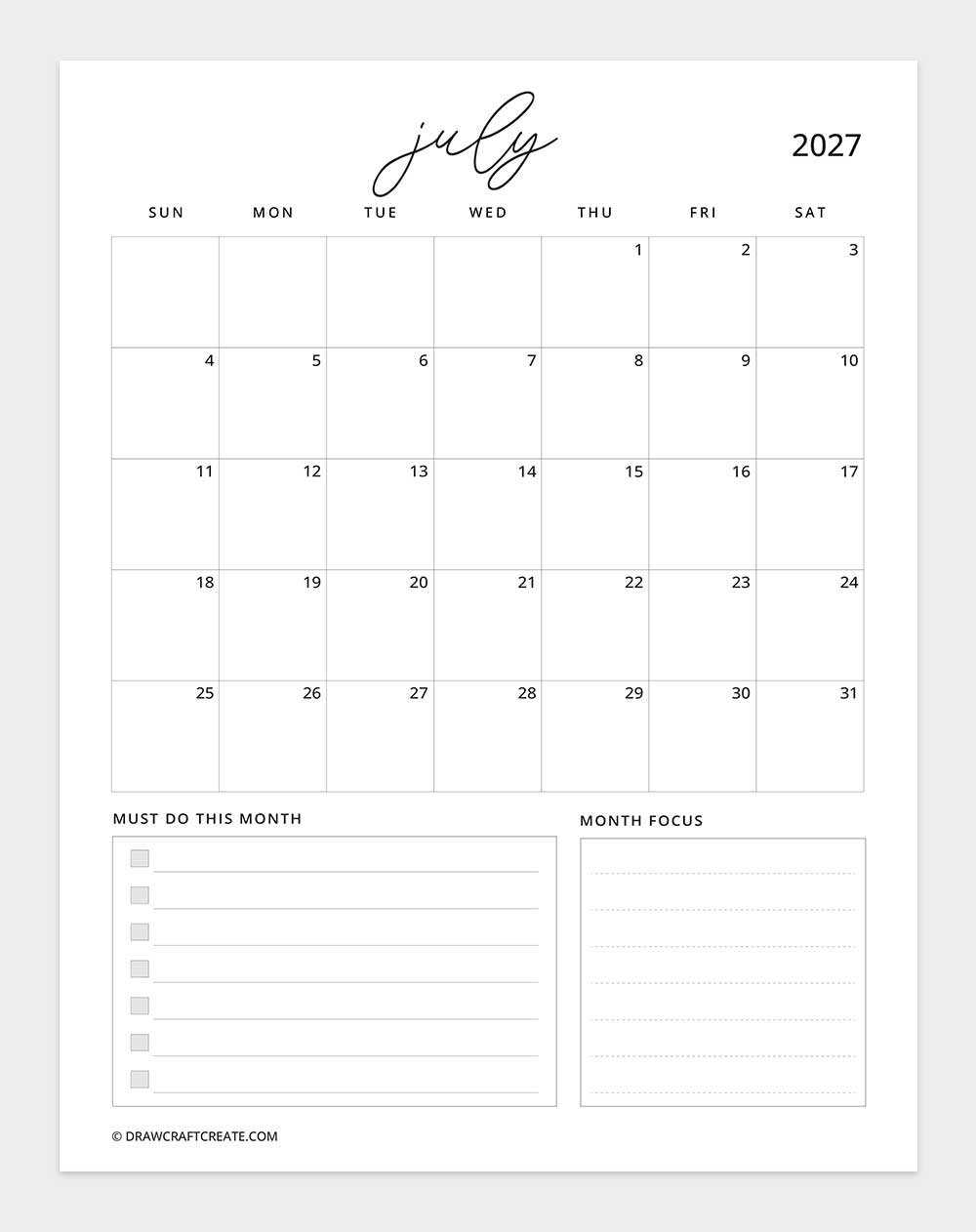 april 2027 calendar vertical with note sunday start