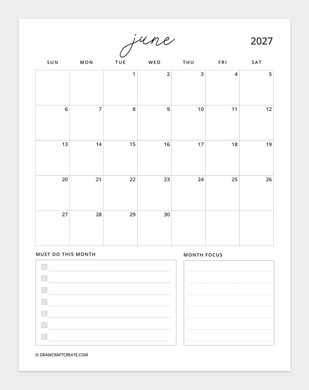 april 2027 calendar vertical with note sunday start