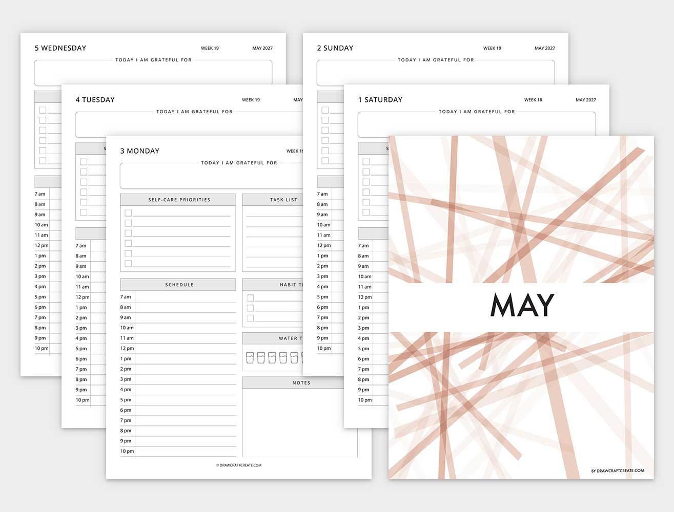 may 2027 dated daily planner