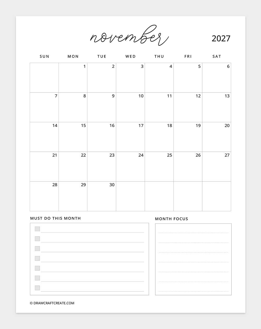 april 2027 calendar vertical with note sunday start