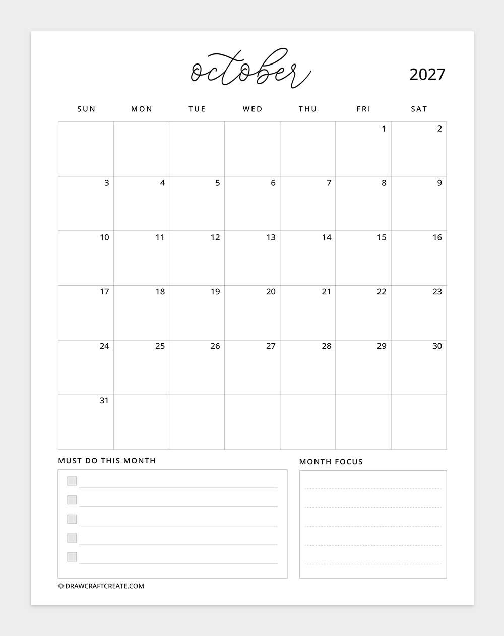 april 2027 calendar vertical with note sunday start