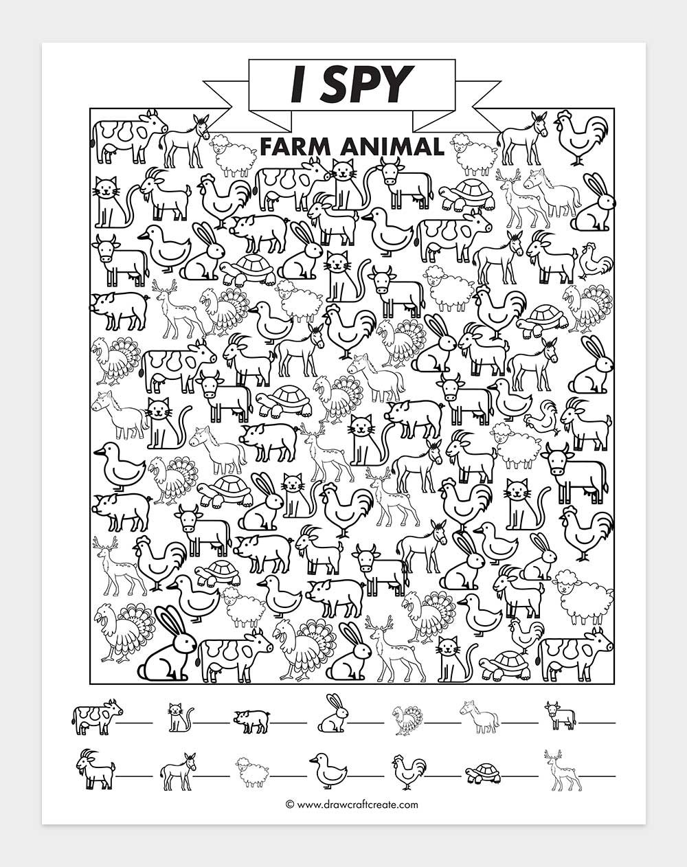printable i spy farm animal