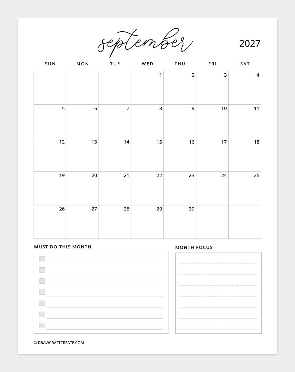 april 2027 calendar vertical with note sunday start