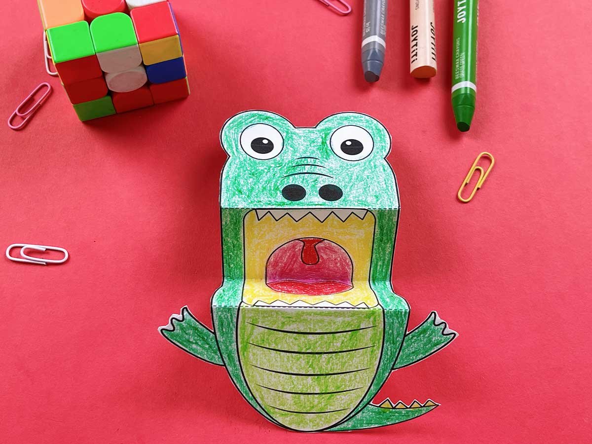 crocodile puppet template