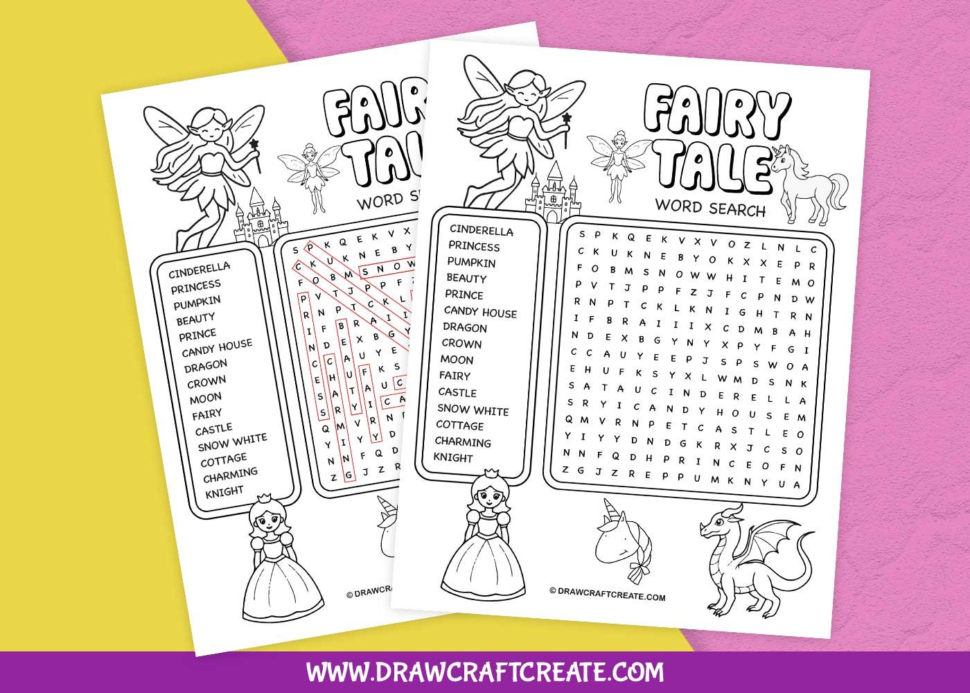 fairy tale word search answer