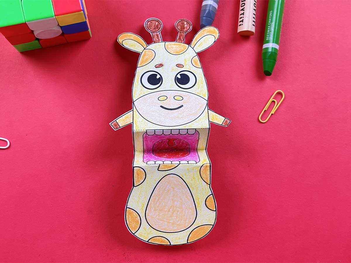 giraffe puppet template