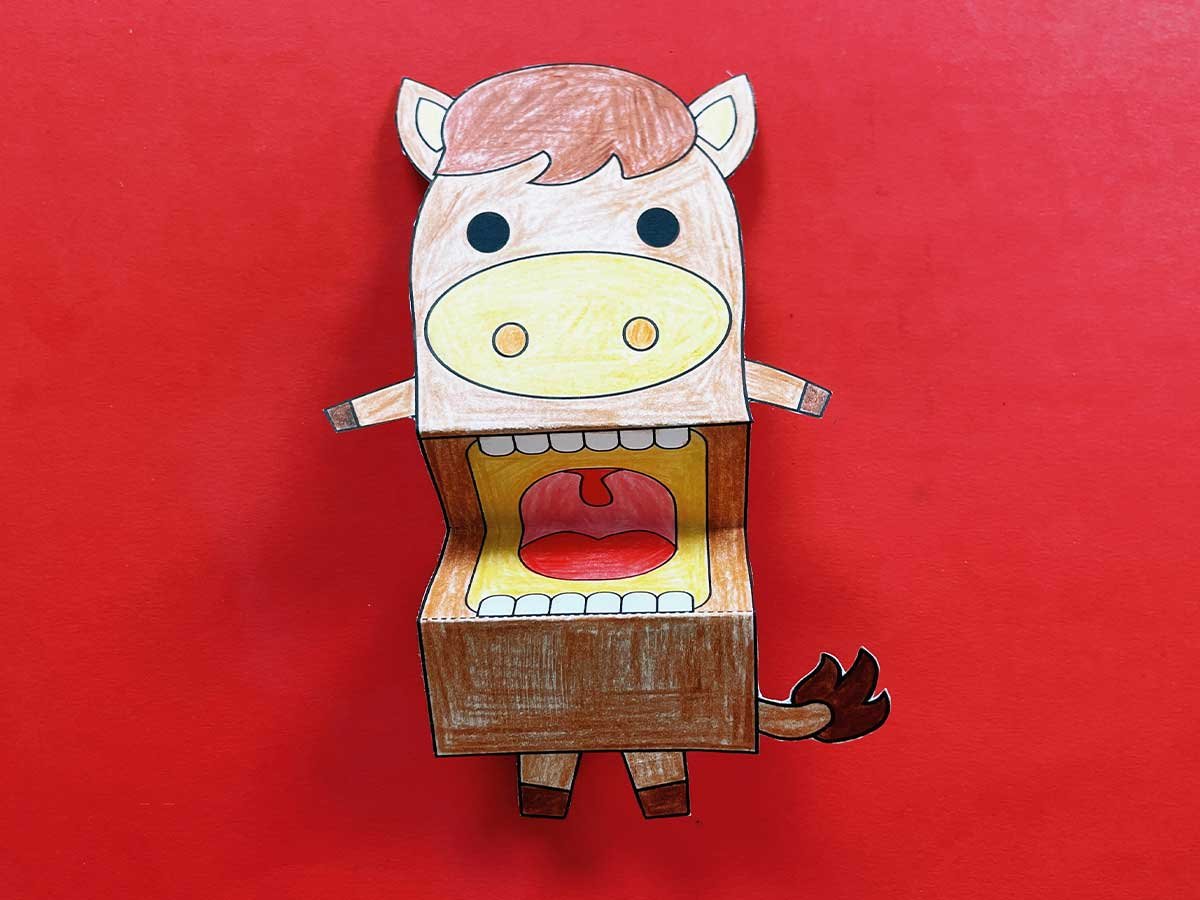 horse puppet template
