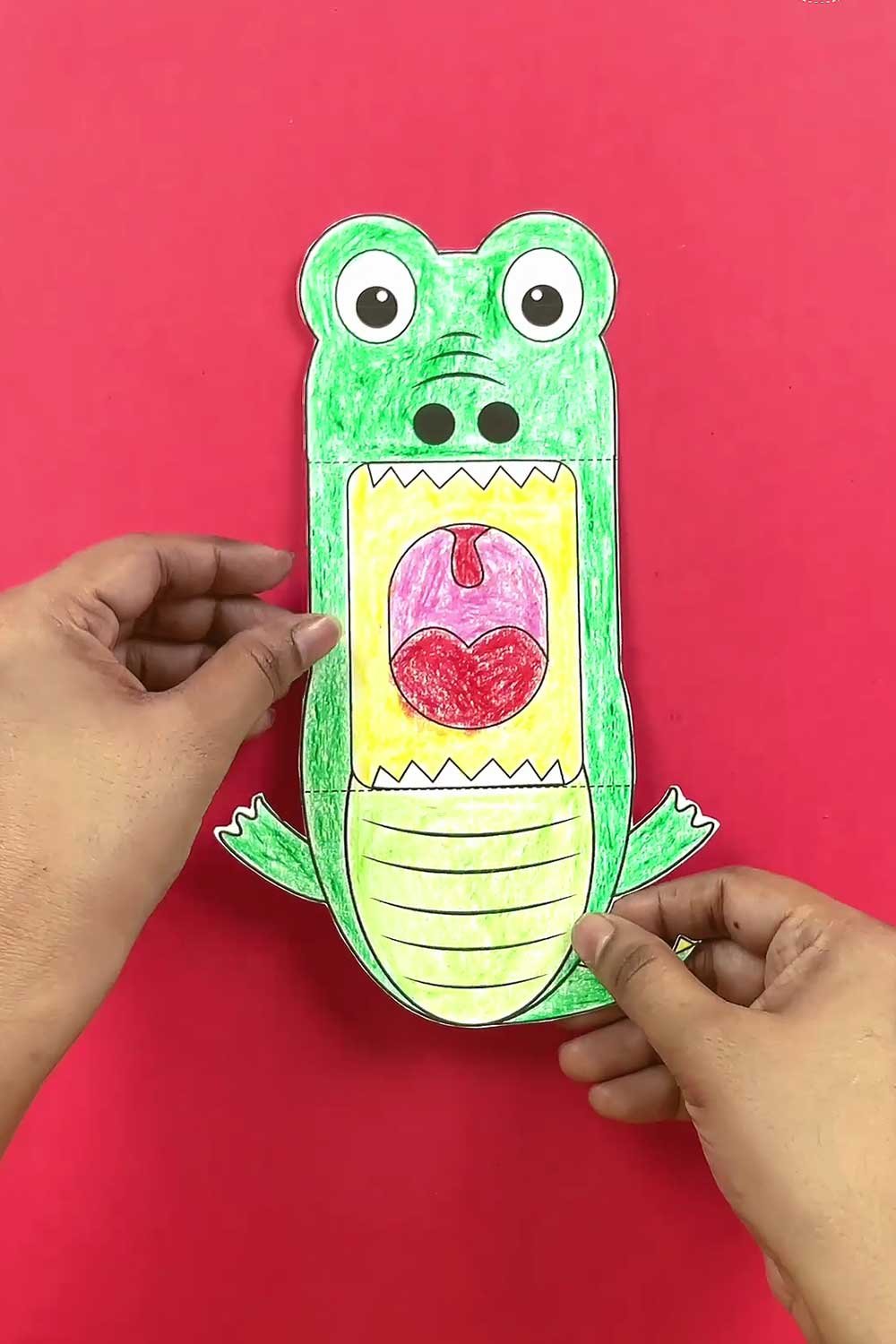 how to make crocodile puppet