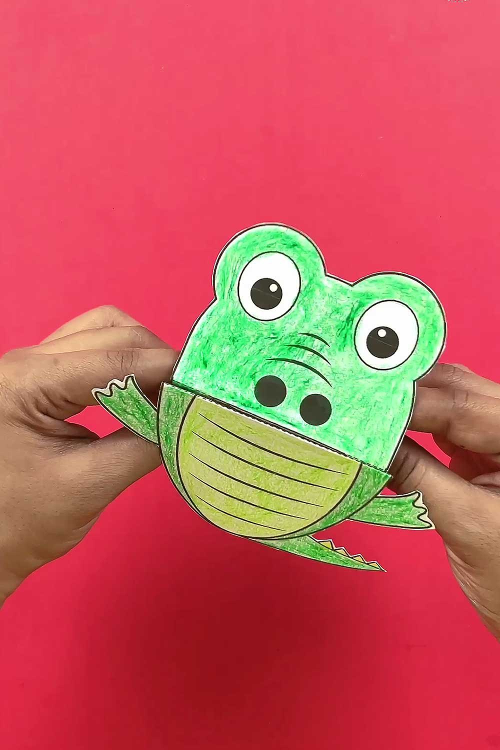 how to make crocodile puppet