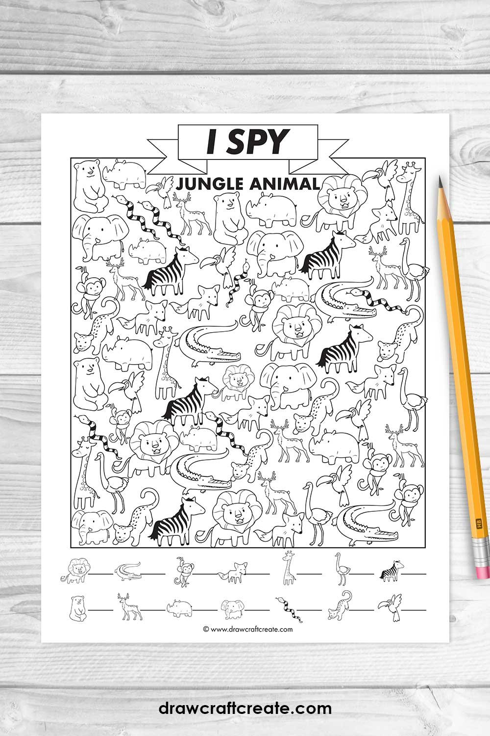 i spy jungle animal