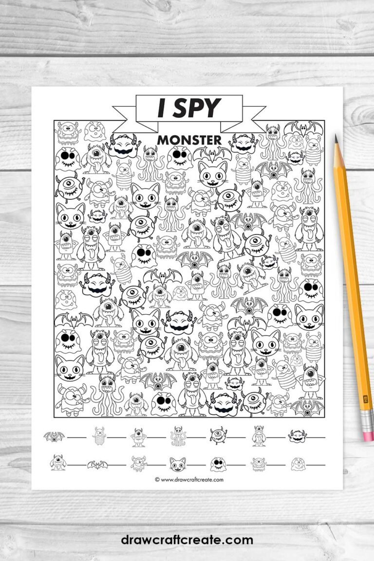 50+ Free I Spy Game Printables - Draw Craft Create