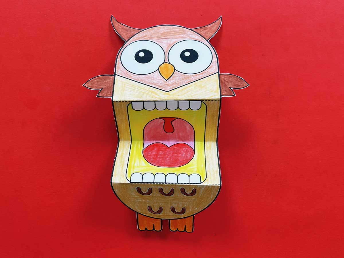 owl puppet template