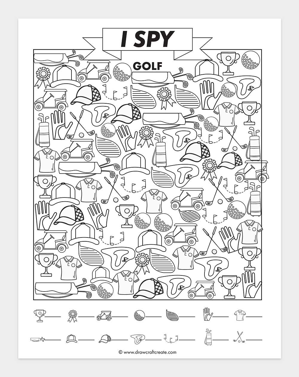 printable i spy golf