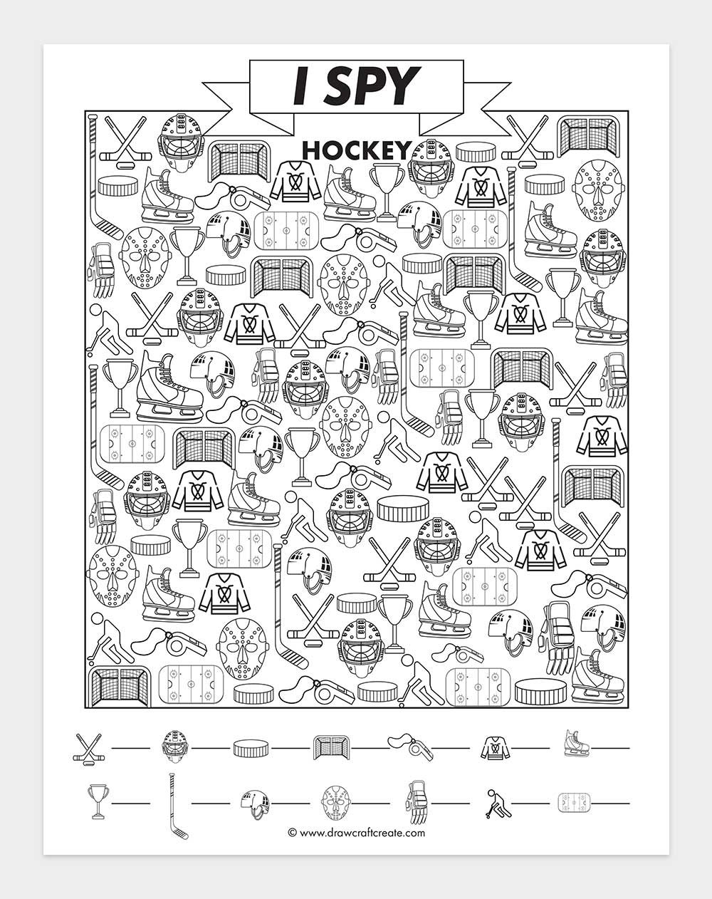 printable i spy hockey