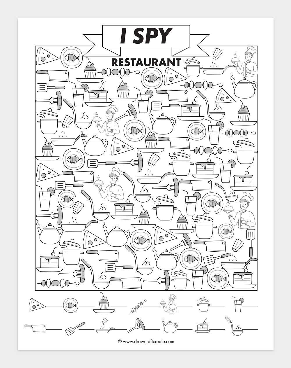 printable i spy restaurant