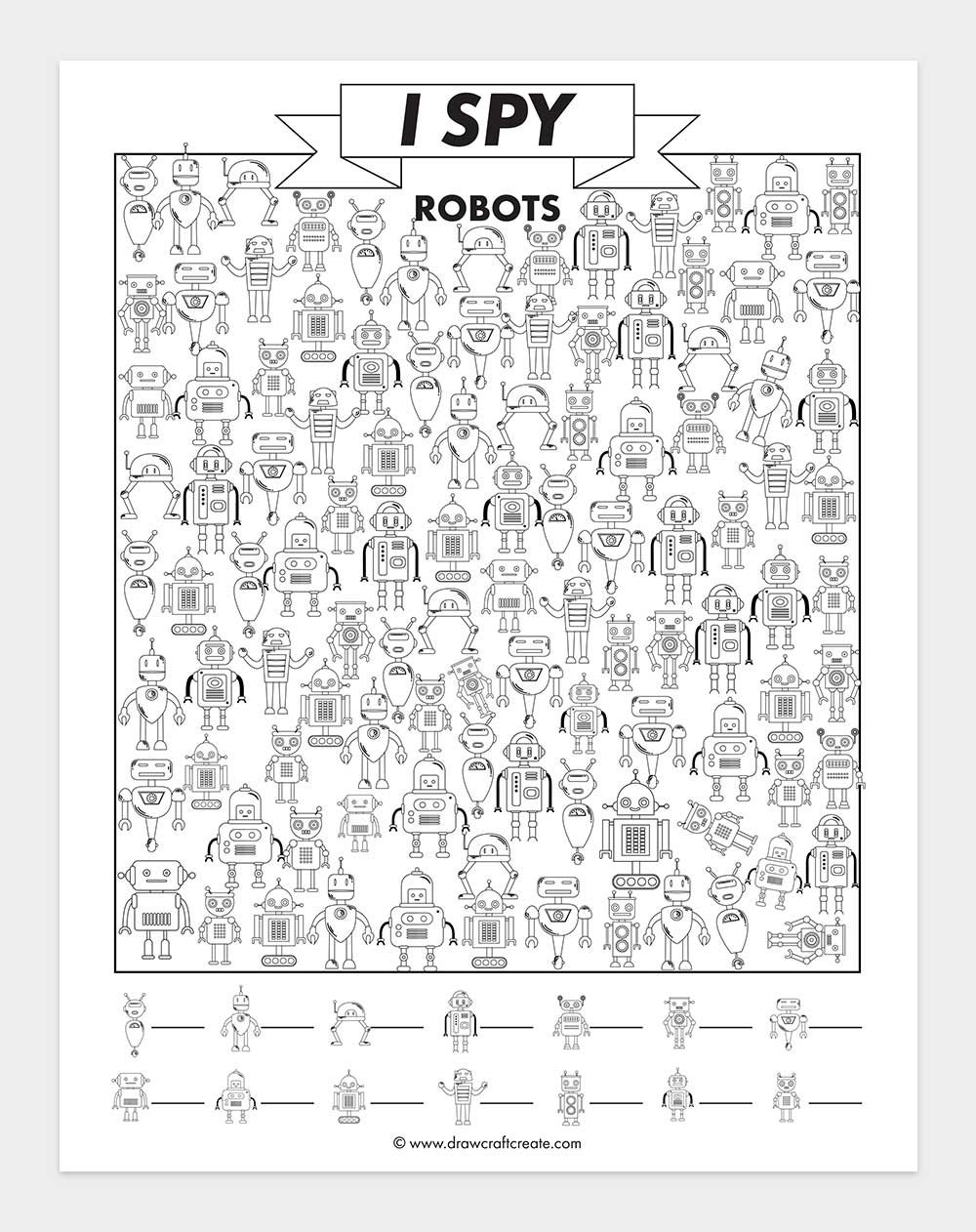printable i spy robots