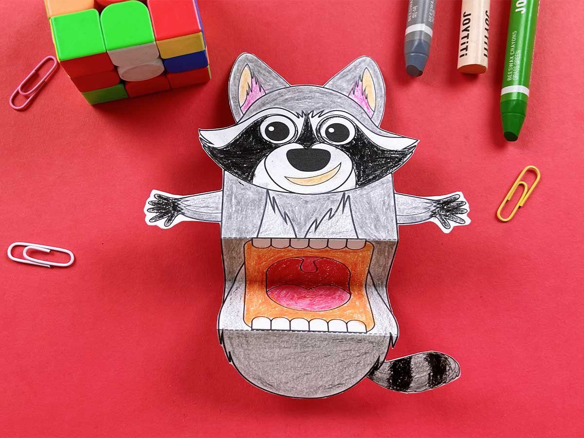 racoon puppet template