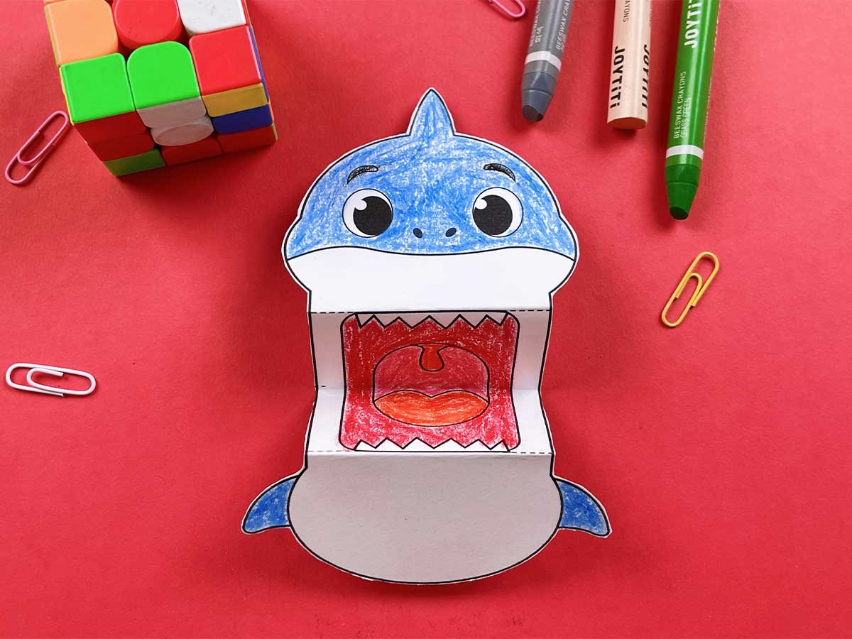 shark puppet template