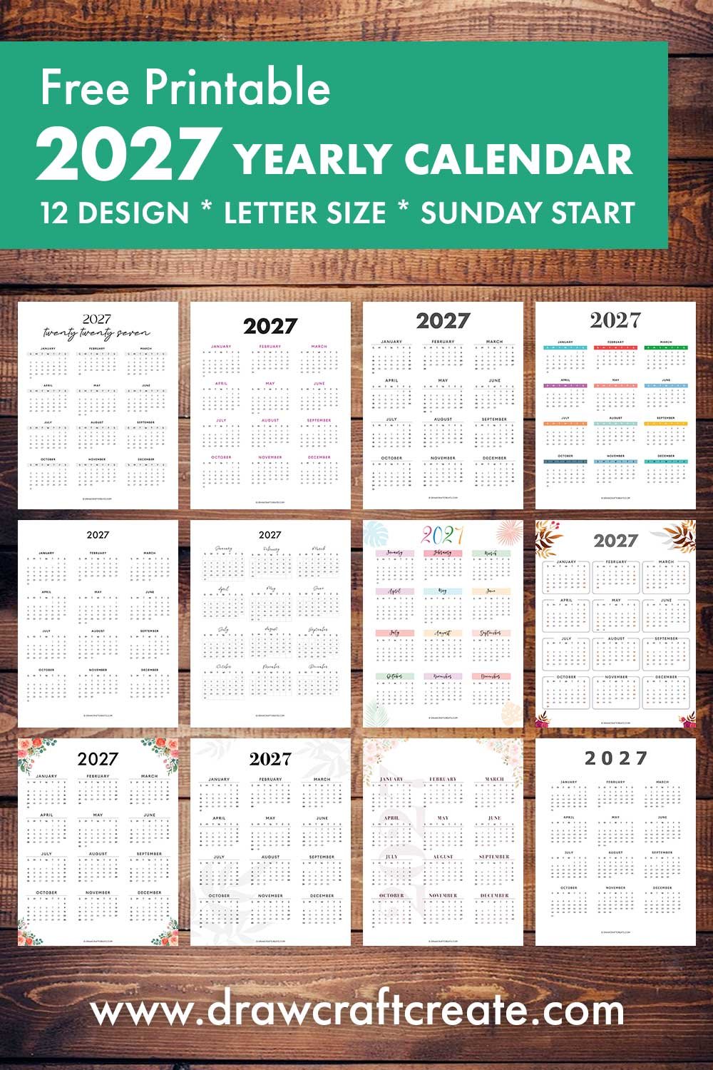 2027 Yearly Calendar