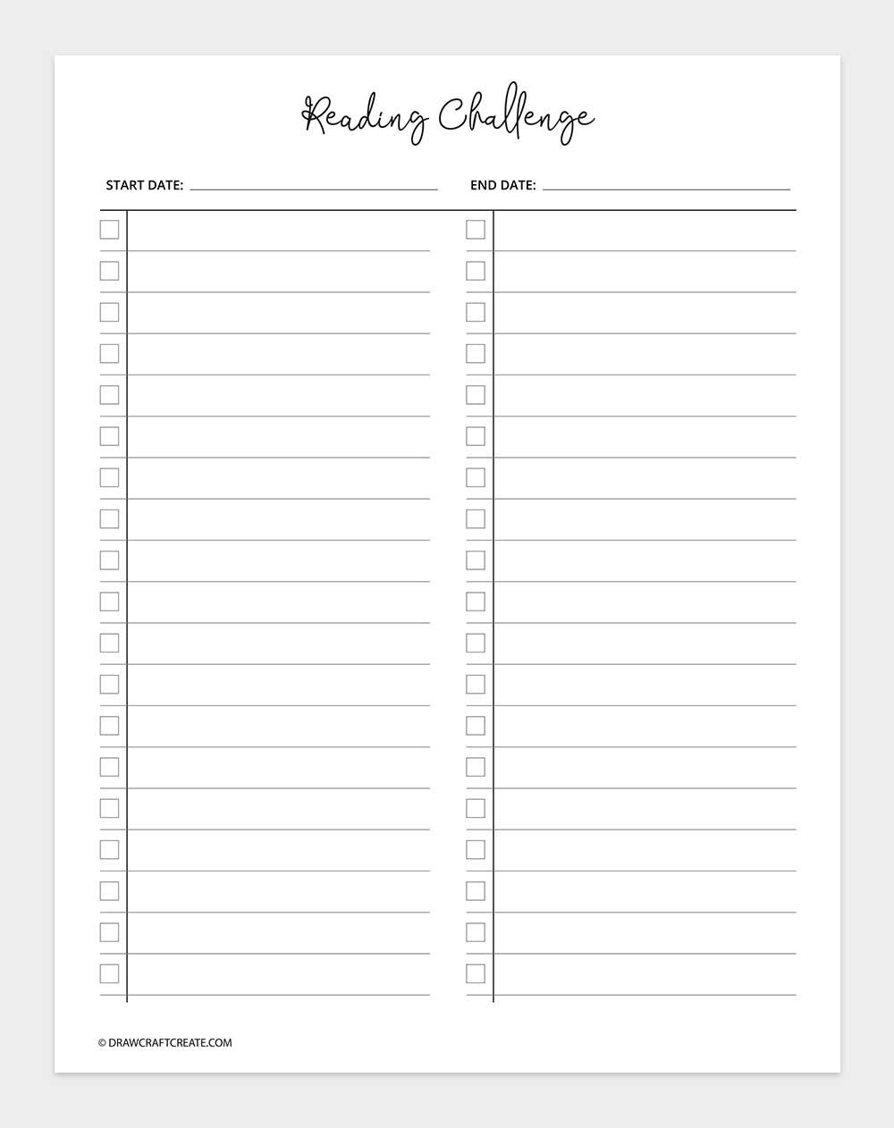 reading challenge