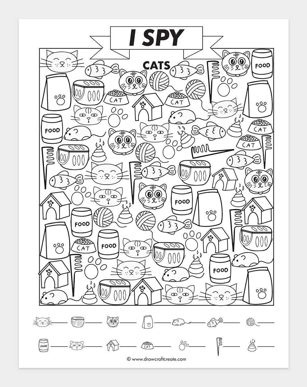 printable i spy cats