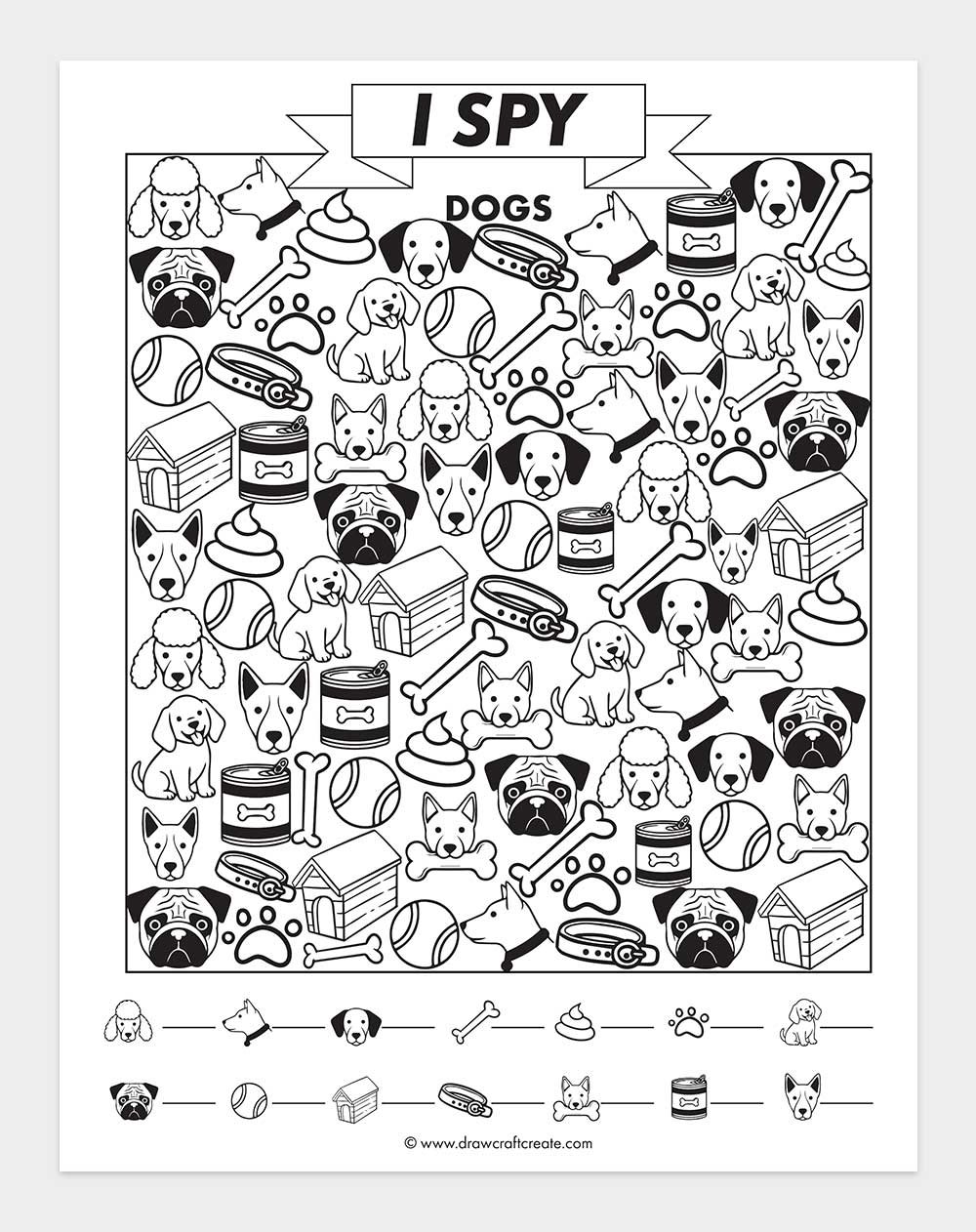printable i spy dogs