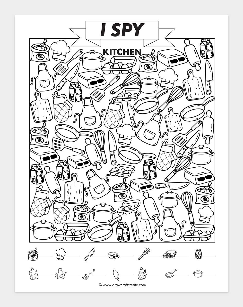 printable i spy kitchen