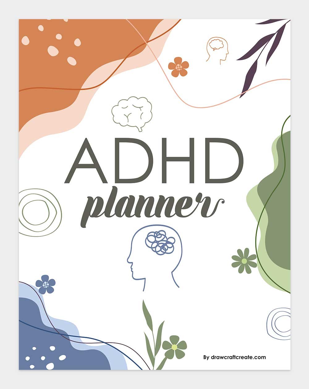 adhd planner cover template