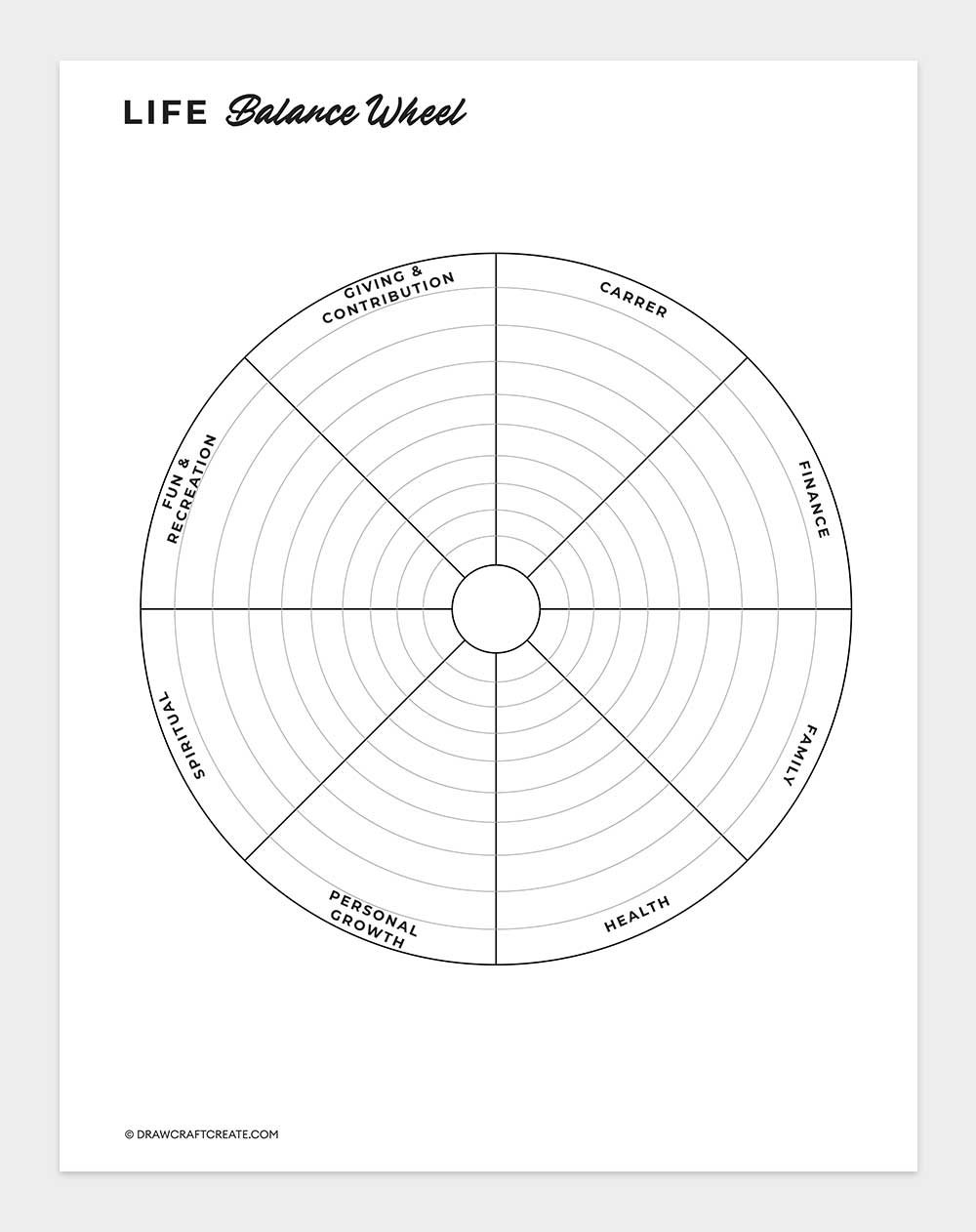 life balance wheel