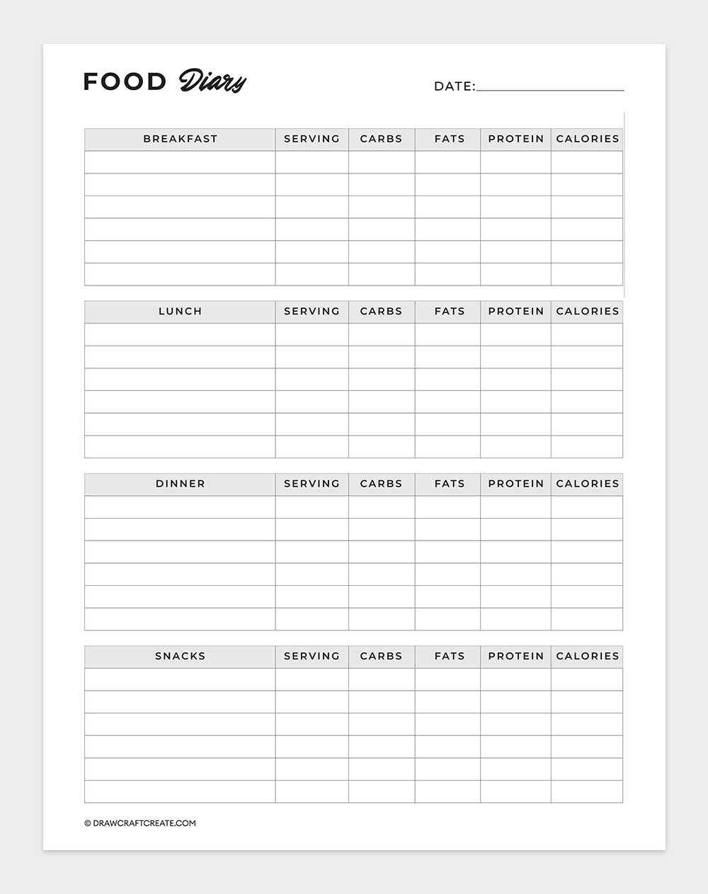 food diary